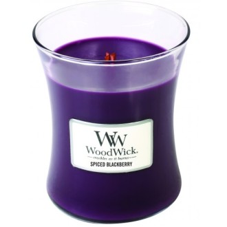 WoodWick fűszeres szeder illatgyertya fa kanóccal 275 g