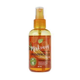 Vivaco 100% természetes fényvédő olaj sárgarépa kivonattal SPF 15 150 ml