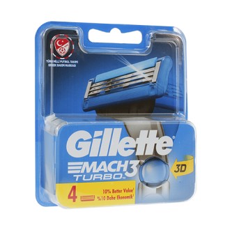 Gillette Mach3 Turbo csere pengék 4 db férfiaknak