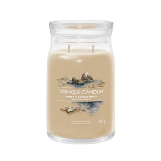 Yankee Candle Borostyán és szantálfa aláírás gyertya 567 g
